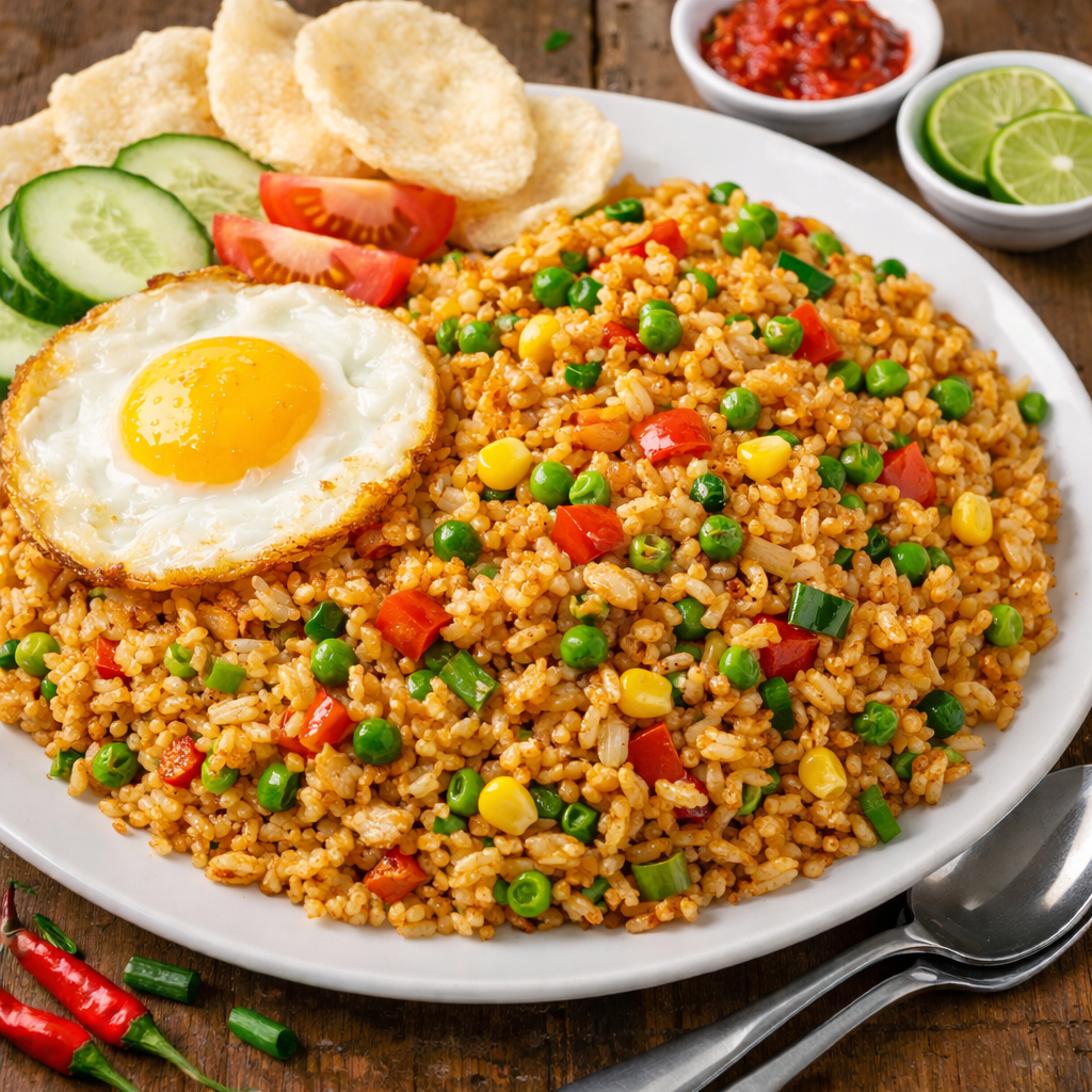 Nasi Goreng Tanpa Daging Martabak Kubang Hayuda